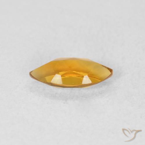 Citrino Dorado naranja natural de 0.51 ct, Marquesa, VVS-VS