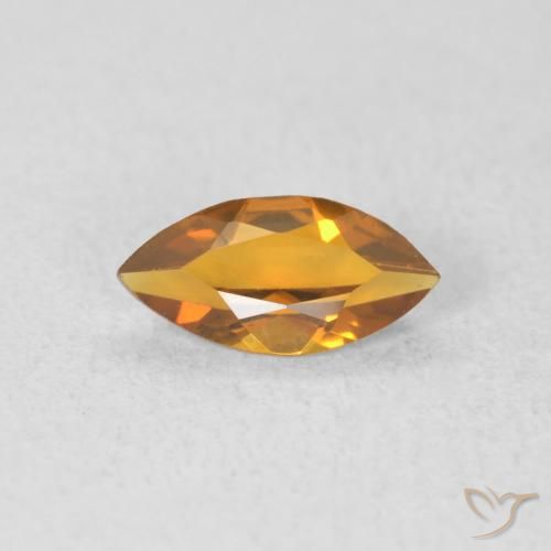 0.48ct Natural Dorado-naranja medio Citrino, Marquesa, VVS-VS