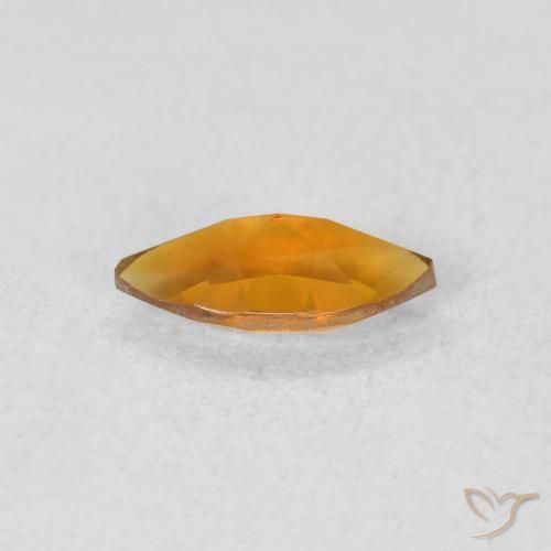 Citrino Dorado-naranja medio natural de 0.48 ct, Marquesa, VVS-VS