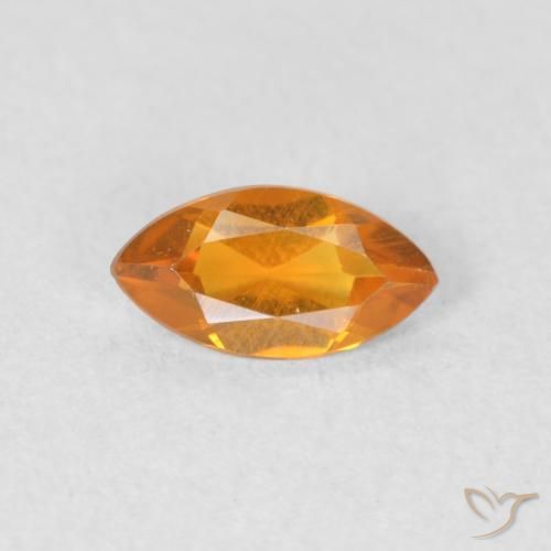 0.51ct Natural Naranja medio Citrino, Marquesa, VVS-VS