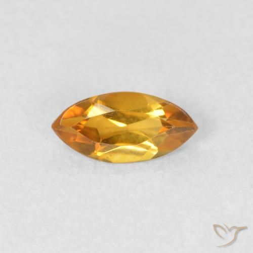 0.46ct Natural Dorado naranja intenso Citrino, Marquesa, VVS-VS
