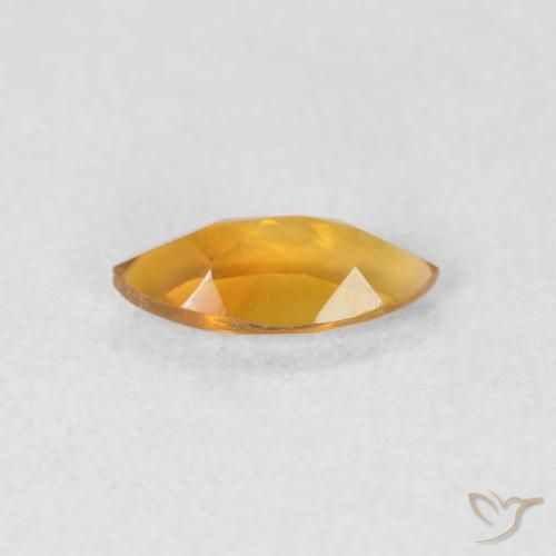 Citrino Dorado naranja intenso natural de 0.46 ct, Marquesa, VVS-VS