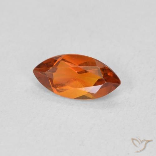 Citrino Naranja oscuro natural de 0.47 ct, Marquesa, VVS-VS