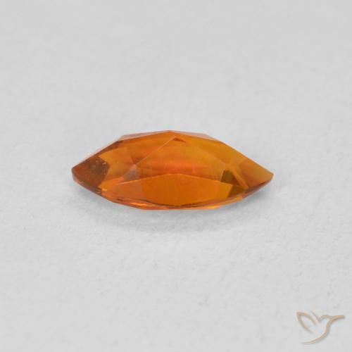 Citrino Naranja oscuro natural de 0.47 ct, Marquesa, VVS-VS