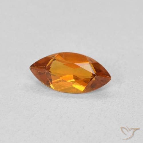 Citrino Naranja albaricoque natural de 0.51 ct, Marquesa, VS