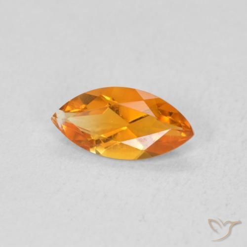 Citrino Naranja albaricoque natural de 0.46 ct, Marquesa, VS