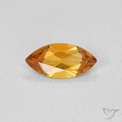 0.46ct Natural Naranja medio Citrino, Marquesa, VS