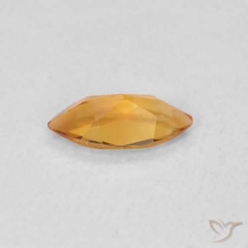 Citrino Naranja medio natural de 0.46 ct, Marquesa, VS