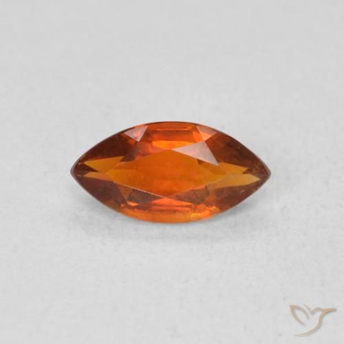 0.52ct Natural Naranja fuego Citrino, Marquesa, VVS-VS