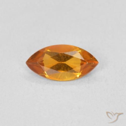 0.48ct Natural Naranja albaricoque Citrino, Marquesa, VS