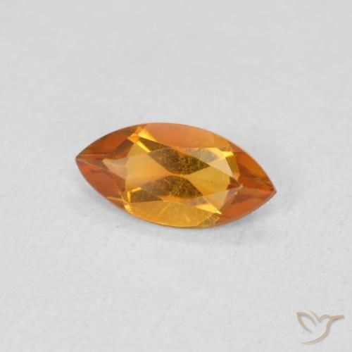 Citrino Naranja albaricoque natural de 0.48 ct, Marquesa, VS
