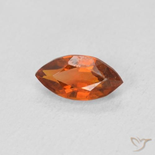 Citrino Naranja oscuro natural de 0.57 ct, Marquesa, VVS-VS