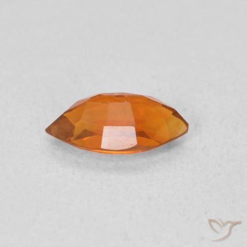 Citrino Naranja oscuro natural de 0.57 ct, Marquesa, VVS-VS