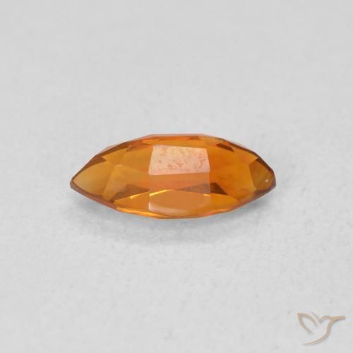 Citrino Naranja oscuro natural de 0.56 ct, Marquesa, VVS-VS