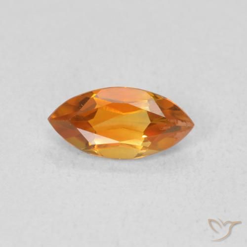 0.56ct Natural Naranja medio Citrino, Marquesa, VVS-VS