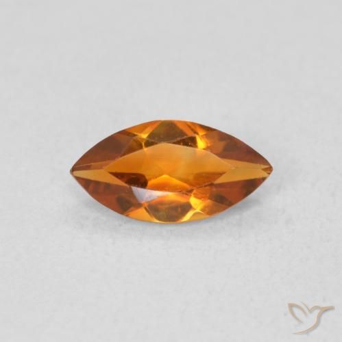 0.49ct Natural Marrón naranja Citrino, Marquesa, VVS-VS
