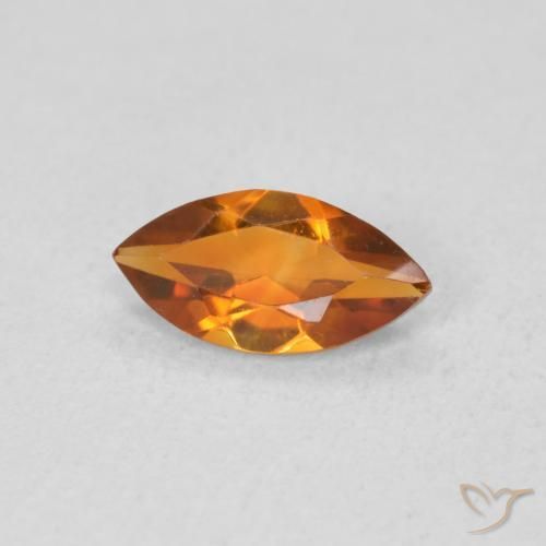 Citrino Marrón naranja natural de 0.49 ct, Marquesa, VVS-VS