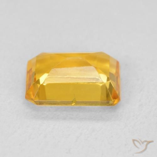 Citrino Dorado medio natural de 1.44 ct, Corte Octágono / Esmeralda, VVS