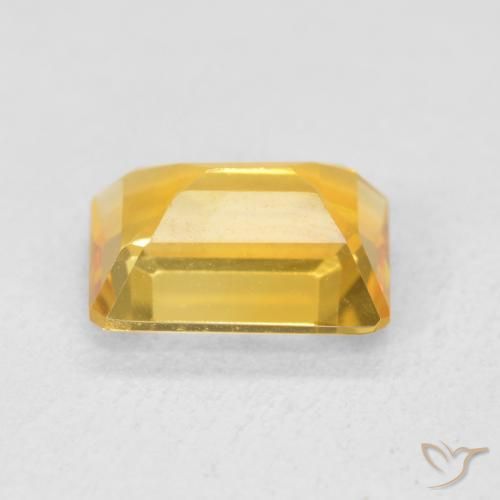 Citrino Naranja dorado intenso natural de 1.45 ct, Corte Octágono / Esmeralda, VVS