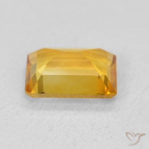 Citrino Dorado naranja oscuro natural de 1.41 ct, Corte Octágono / Esmeralda, VVS