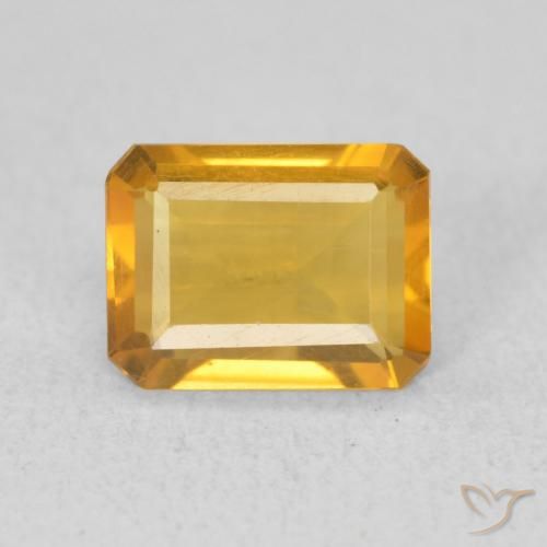 1.06ct Natural Dorado oscuro Citrino, corte esmeralda, VVS