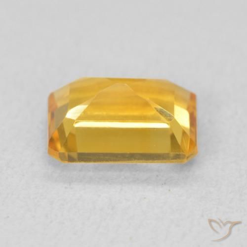 Citrino Dorado medio natural de 1.46 ct, Corte Octágono / Esmeralda, VVS
