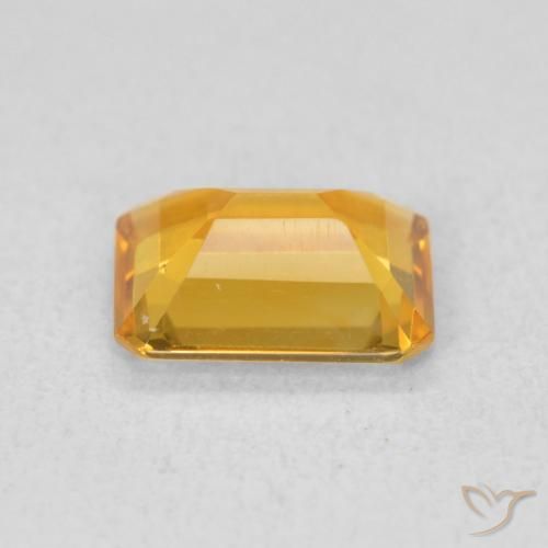Citrino Dorado medio natural de 1.10 ct, Corte Octágono / Esmeralda, VVS