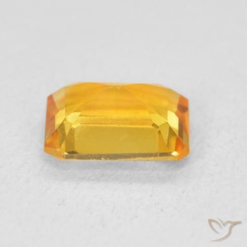 Citrino Dorado naranja oscuro natural de 1.23 ct, Corte Octágono / Esmeralda, VVS