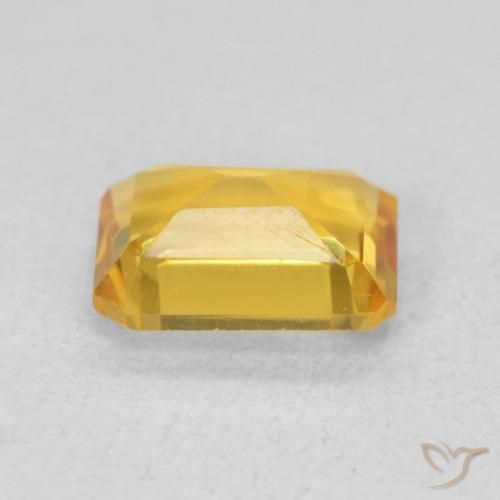 Citrino Dorado medio natural de 1.30 ct, Corte Octágono / Esmeralda, VVS