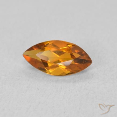 Citrino Naranja albaricoque natural de 0.54 ct, Marquesa, VVS-VS