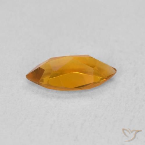 Citrino Naranja oscuro natural de 0.47 ct, Marquesa, VVS-VS