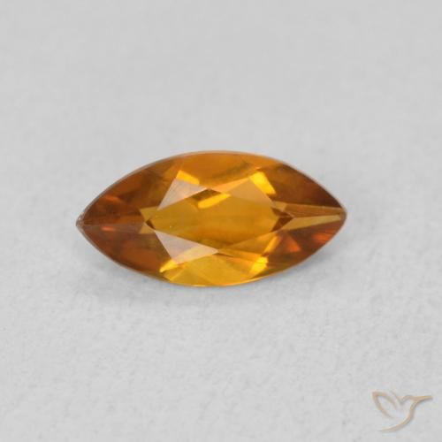 0.47ct Natural Naranja medio Citrino, Marquesa, VVS-VS
