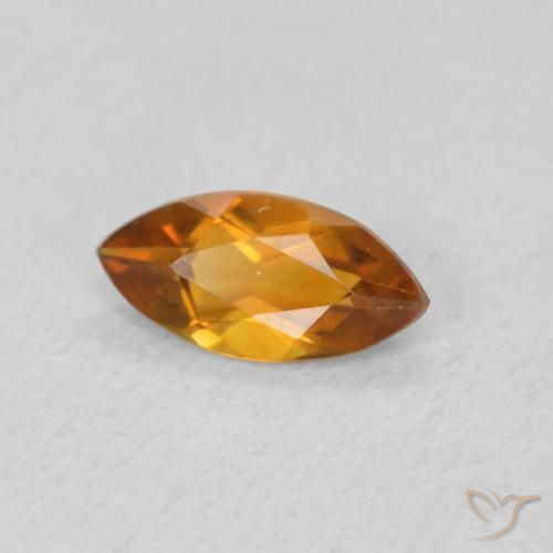 Citrino Naranja medio natural de 0.47 ct, Marquesa, VVS-VS