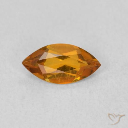 0.50ct Natural Naranja medio Citrino, Marquesa, VVS-VS