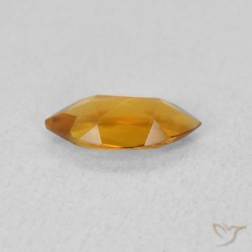Citrino Naranja medio natural de 0.50 ct, Marquesa, VVS-VS