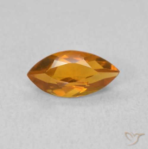 0.54ct Natural Marrón naranja Citrino, Marquesa, VVS-VS