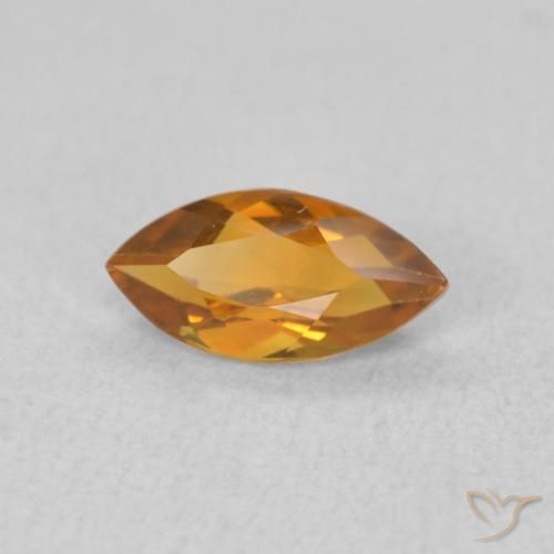 Citrino Marrón naranja natural de 0.54 ct, Marquesa, VVS-VS