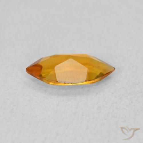 Citrino Naranja medio natural de 0.42 ct, Marquesa, VVS-VS