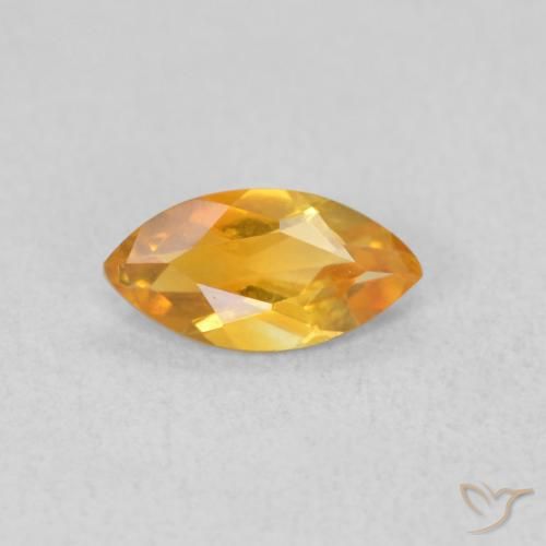 0.45ct Natural Naranja medio Citrino, Marquesa, VVS-VS