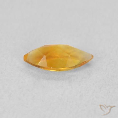 Citrino Naranja medio natural de 0.45 ct, Marquesa, VVS-VS