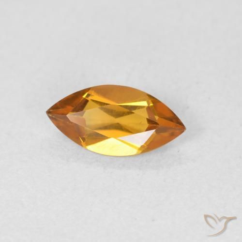Citrino Oro natural de 0.48 ct, Marquesa, VVS