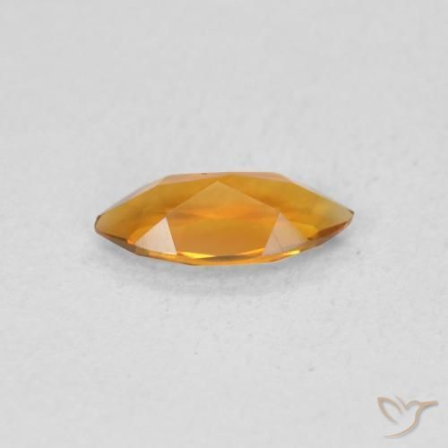 Citrino Dorado naranja intenso natural de 0.42 ct, Marquesa, VVS