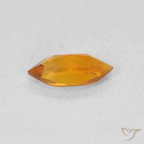 Citrino Dorado naranja intenso natural de 0.53 ct, Marquesa, VVS