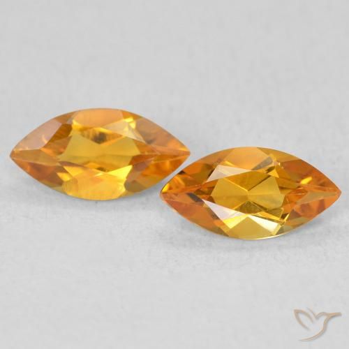 0.96ctw Natural Dorado naranja intenso Citrino, Marquesa, VS