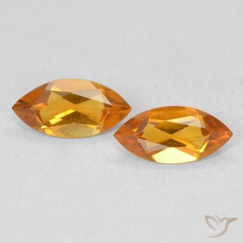 0.91ctw Natural Oro Citrino, Marquesa, VS