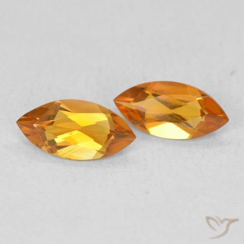 Gemas de Citrino Oro natural de 0.91 ct, Marquesa, VS