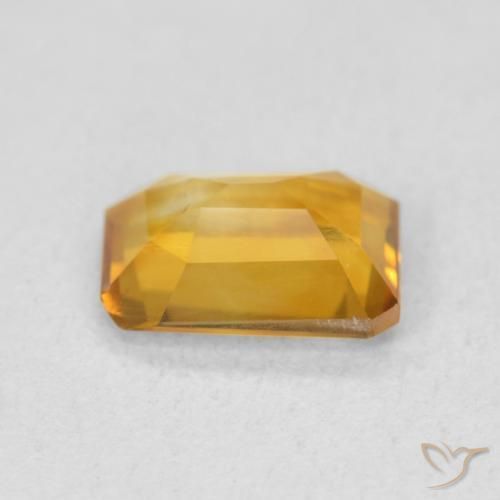 Citrino Dorado-naranja medio natural de 1.11 ct, Corte Octágono / Esmeralda, VVS-VS