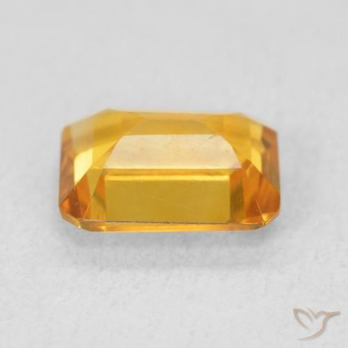 Citrino Naranja dorado natural de 1.44 ct, Corte Octágono / Esmeralda, VVS-VS