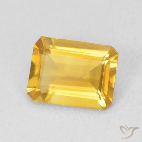 Citrino Dorado claro natural de 1.14 ct, Corte Octágono / Esmeralda, VS