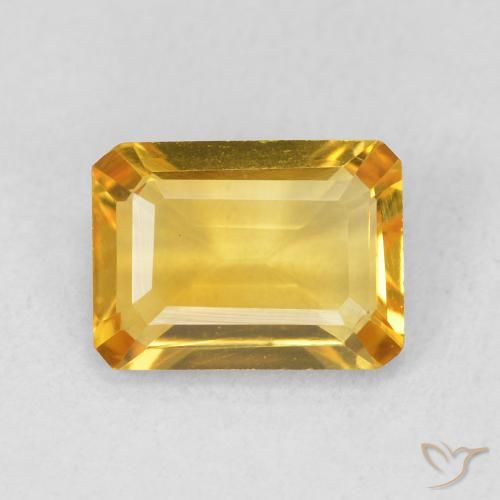 1.22ct Natural Dorado Citrino, corte esmeralda, VVS